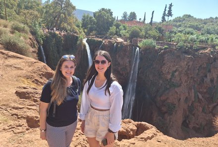 Familienurlaub Marokko - Marokko for family Summer - Wasserfaelle Ouzoud Svenja und Louisa