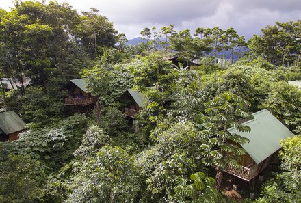 Costa Rica Familienreise - Costa Rica individuell - La Tigra Rainforest Lodge - Blick von oben