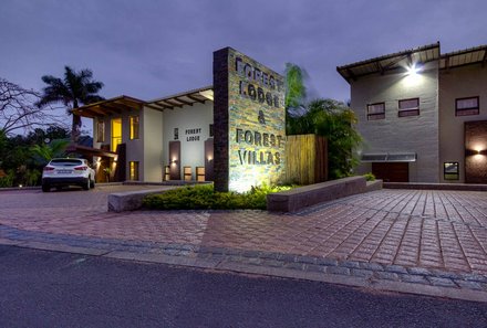 Süadafrika Familienreise - Südafrika Family individuell - Forest Lodge and Villas St Lucia - Eingang