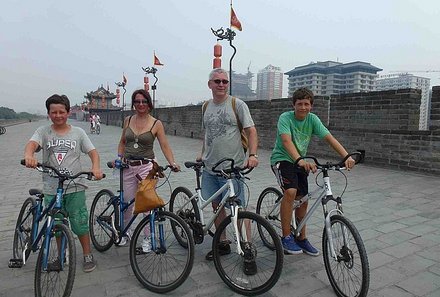 China mit Kindern - China for family - Radfahren auf der Stadtmauer X'ian