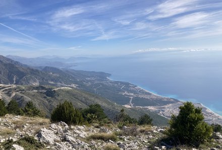 Albanien Familienreise - Albanien for family individuell - Llogara Nationalpark - Blick auf Küste