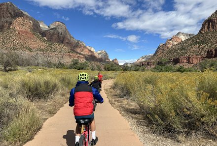 USA Südwesten mit Kindern - USA Westküste for family individuell - Abenteuer im Wilden Westen - Fahrradtour im Zion Nationalpark