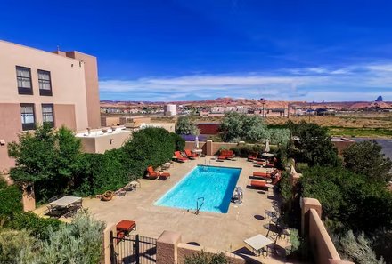 USA Familienreise - USA Westküste for family - Kayenta - Hampton Inn Kayenta - Pool