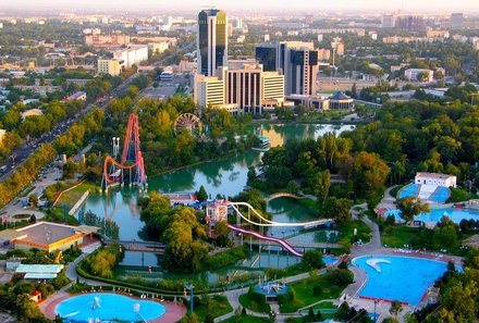 Usbekistan for family - Usbekistan Familienreise - Blick von oben auf Taschkent