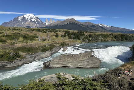 Patagonien mit Jugendlichen - Wandern mit Kindern in Argentinien und Chile - Torres del Paine Wasserfall