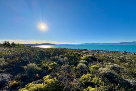 Patagonien mit Jugendlichen - Wandern mit Kindern in Argentinien und Chile - El Calafate bei sonnigem Wetter