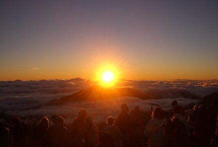 Hawaii Inselhopping for family individuell - Familienreise Hawaii mit Kindern - Maui Sonnenuntergang Wolken