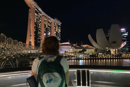 Bali for family deluxe - Familienreise Bali mit Kindern - Singapur Skyline Rucksack