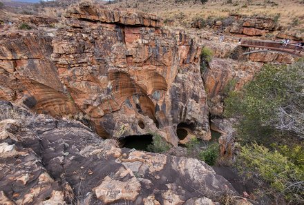 Individuelle Südafrika Familienreise - Best of Krüger NP - Felswände bei Bourke’s Luck Potholes