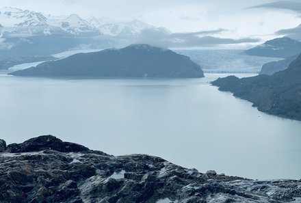 Patagonien mit Jugendlichen - Wandern mit Kindern in Argentinien und Chile - Lago Grey Ausblick