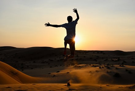 Oman for family individuell - Oman mit Kindern - Sanddünen zum Sonnenuntergang