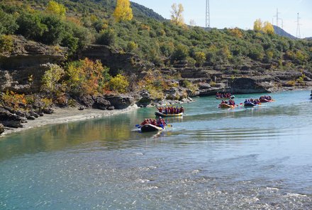 Albanien Familienreise - Albanien for family individuell - Rafting auf Fluss