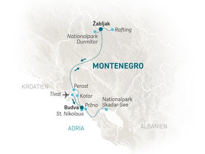 Montenegro for family - Reiseroute 2024