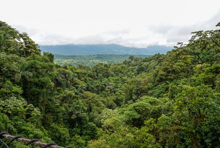 Familienurlaub Costa Rica - Costa Rica Abenteuer Regenwald und Pazifik - La Fortuna Hängebrücken - Aussicht