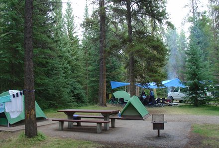 Westkanada Camping for family - Rocky Mountains mit Kindern - Zeltcamp