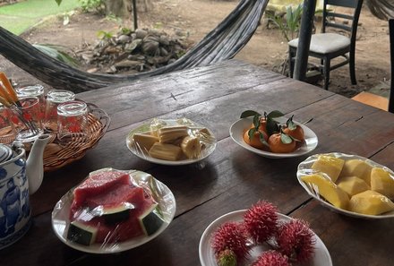 Vietnam for family - Familienreise Vietnam mit Kindern - Obst und Hängematte