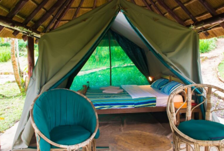 Uganda Queen Elizabeth Nationalpark - Kibale Forest Camp - Zelt innen