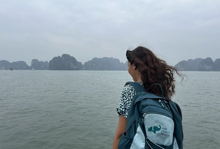 Vietnam Familienreise - Vietnam for family Summer - Samira Saoud in der Halong Bucht