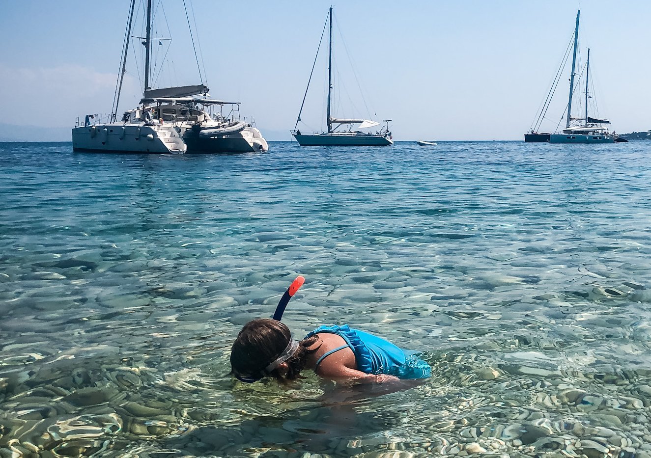 Griechenland Segelreise mit Kindern - Bloggerin Tatjana Lieblingsspot - schnorcheln Kipiadi Beach