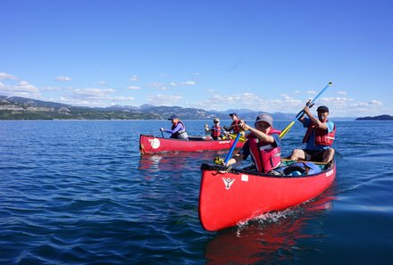 Westkanada Camping for family - Rocky Mountains mit Kindern - Paddeltour