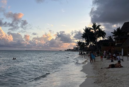 Mexiko for family Deluxe - Playa del Carmen - Meer mit Sonnenuntergang