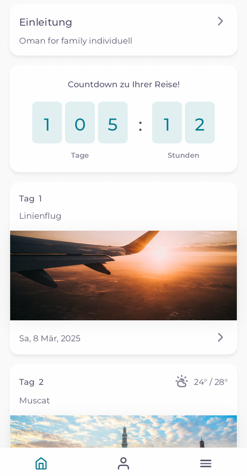 For Family Reisen Reiseunterlagen - TravelKey-App Übersicht