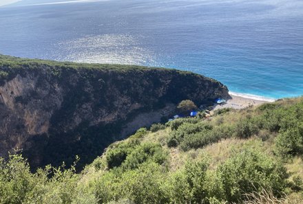 Albanien Familienreise - Albanien for family individuell - Gjipe Beach in der Bucht