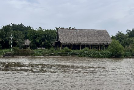 Vietnam for family - Familienreise Vietnam mit Kindern - Mekong Delta Häuser am Fluss