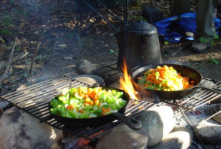 Westkanada Camping for family - Rocky Mountains mit Kindern - Lagerfeuer Kochen