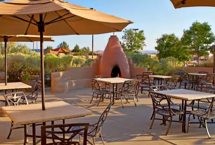 USA Familienreise - USA Westküste for family - Kayenta - Hampton Inn Kayenta - Terrasse