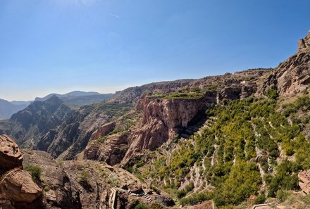 Oman Familienreise - Oman Family & Teens - grüne Landschaft Jebel Akhdar