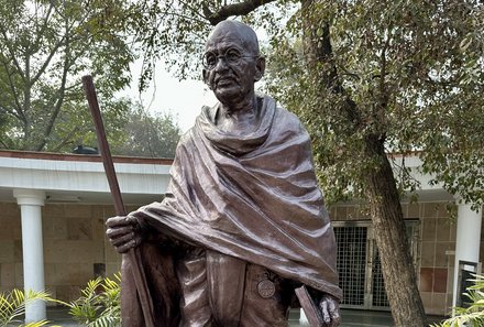 Indien for family - Indien Familienreise - Delhi - Mahatma Gandhi Statue