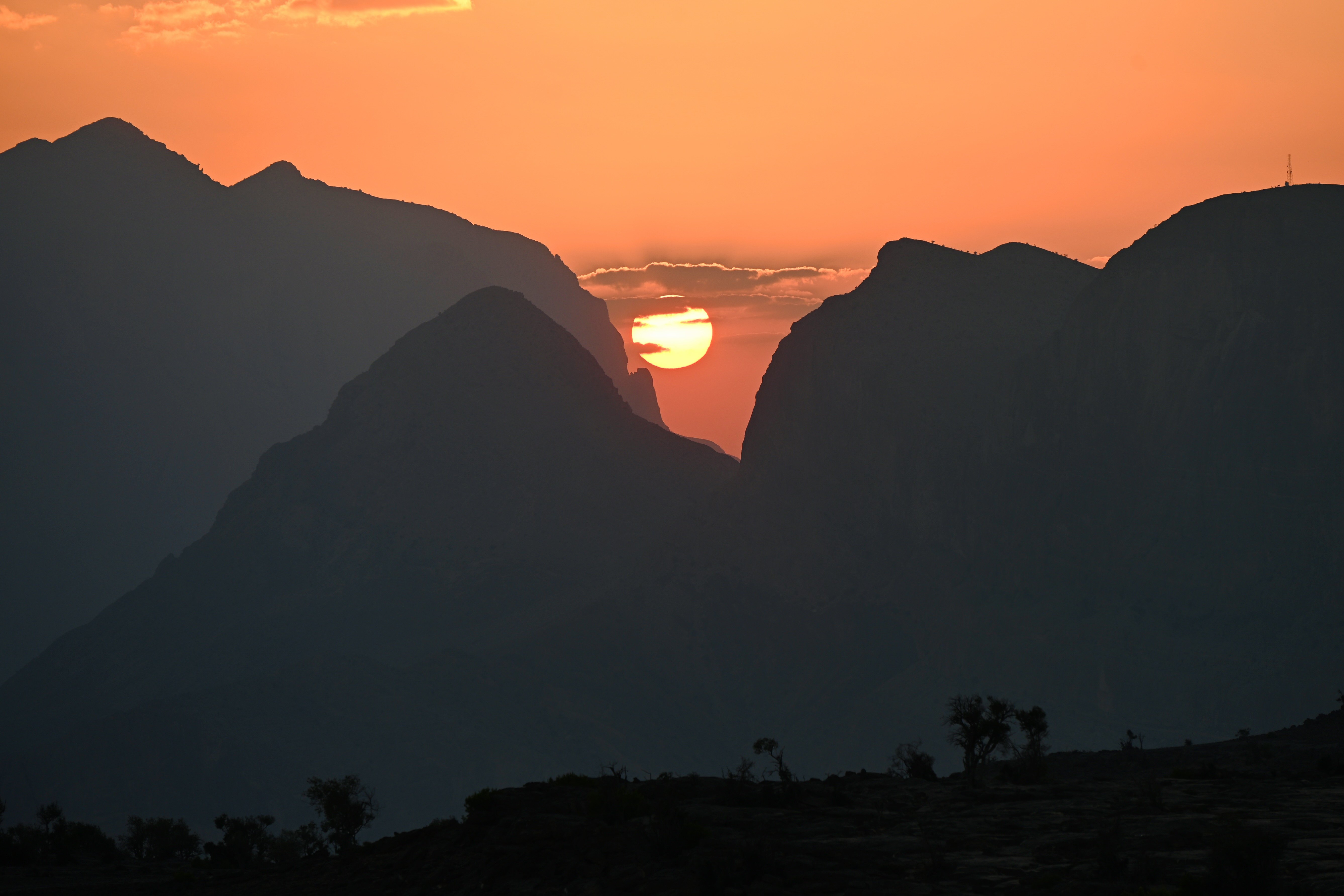 Reisebericht Oman mit Kindern - Jebel Shams Sonnenuntergang