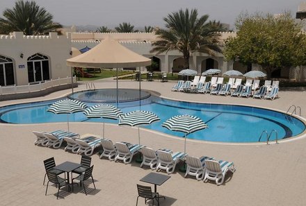 Oman mit Kindern individuell - Oman for family individuell - Nizwa - Falaj Daris Hotel - Pool