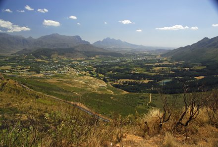 Familienreise Südafrika mit Kindern - Garden Route for family individuell deluxe - Frenchhoek Landschaft