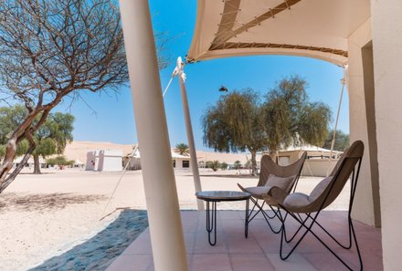 Oman Familienreise individuell deluxe - Desert Nights Camp - Sitzgelegenheit