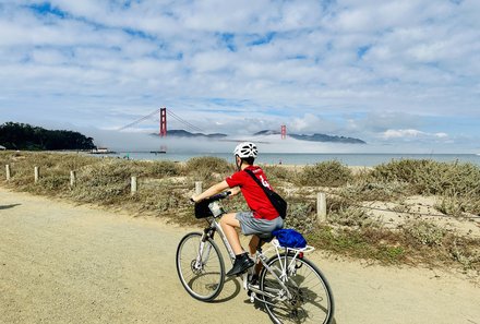 USA Südwesten mit Kindern - USA for family individuell - Kalifornien, Nationalparks & Las Vegas - Kind bei Fahrradtour in San Francisco