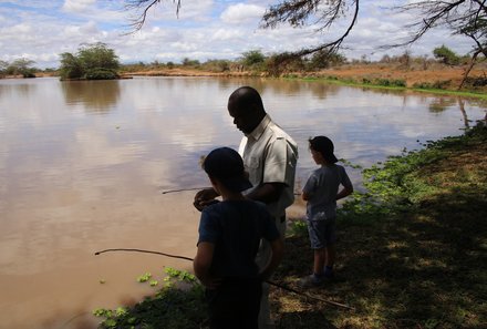 Kenia Familienreise - Kenia Family & Teens - Kinderprogramm Voyager Ziwani Lodge - Angeln