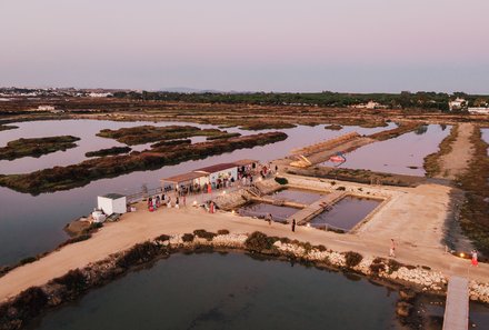 Andalusien for family - Familienreise Andalusien - Salinas de Chiclana von oben