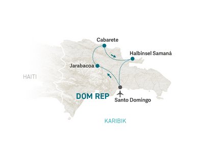 Dominikanische Republik Familienreise - Dom Rep for family individuell - Reiseroute 2025