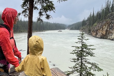 Westkanada Camping for family - Rocky Mountains mit Kindern -  Athabasca Falls