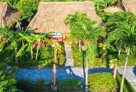 Vietnam Familienreise - Vietnam mit Kindern - Mekong Lodge - Lodge in tropischer Umgebung