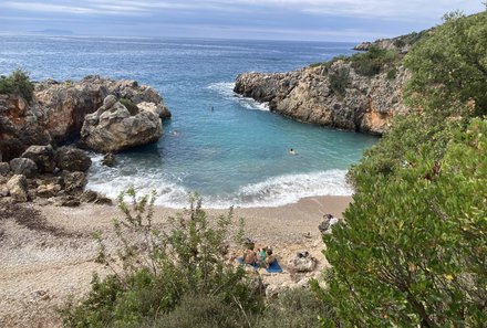 Albanien Familienreise - Albanien for family individuell - Blick auf Himare Bucht