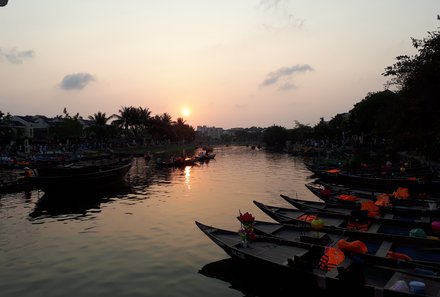 Vietnam & Kambodscha Familienreise - Vietnam-Kambodscha Family & Teens - Hoi An Boote am Abend