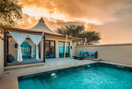 Oman Familienreise individuell deluxe - Desert Nights Camp - Pool