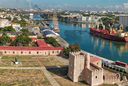 Dominikanische Republik mit Kindern - Dom Rep Familienreise - Santo Domingo - Blick auf die Ozama Festung