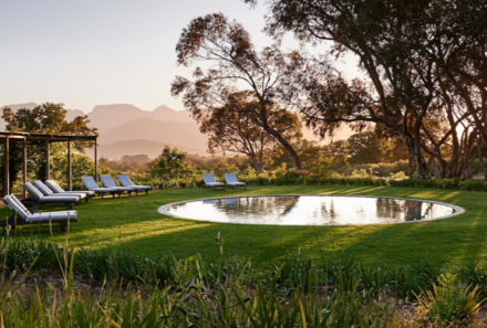 Garden Route Familienreise mit Kindern deluxe - Boschendal Farm - Pool mit Ausblick