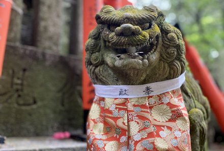 Japan mit Kindern  - Japan for family - Inari Schrein mit Statue