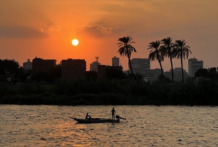 Familienreise Ägypten - Ägypten for family - Kairo Nil Sonnenuntergang