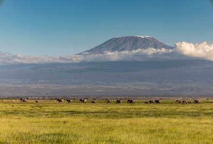 Kenia Familienreise - Kenia Family & Teens - Amboseli Nationalpark - Blick auf Kilimandscharo